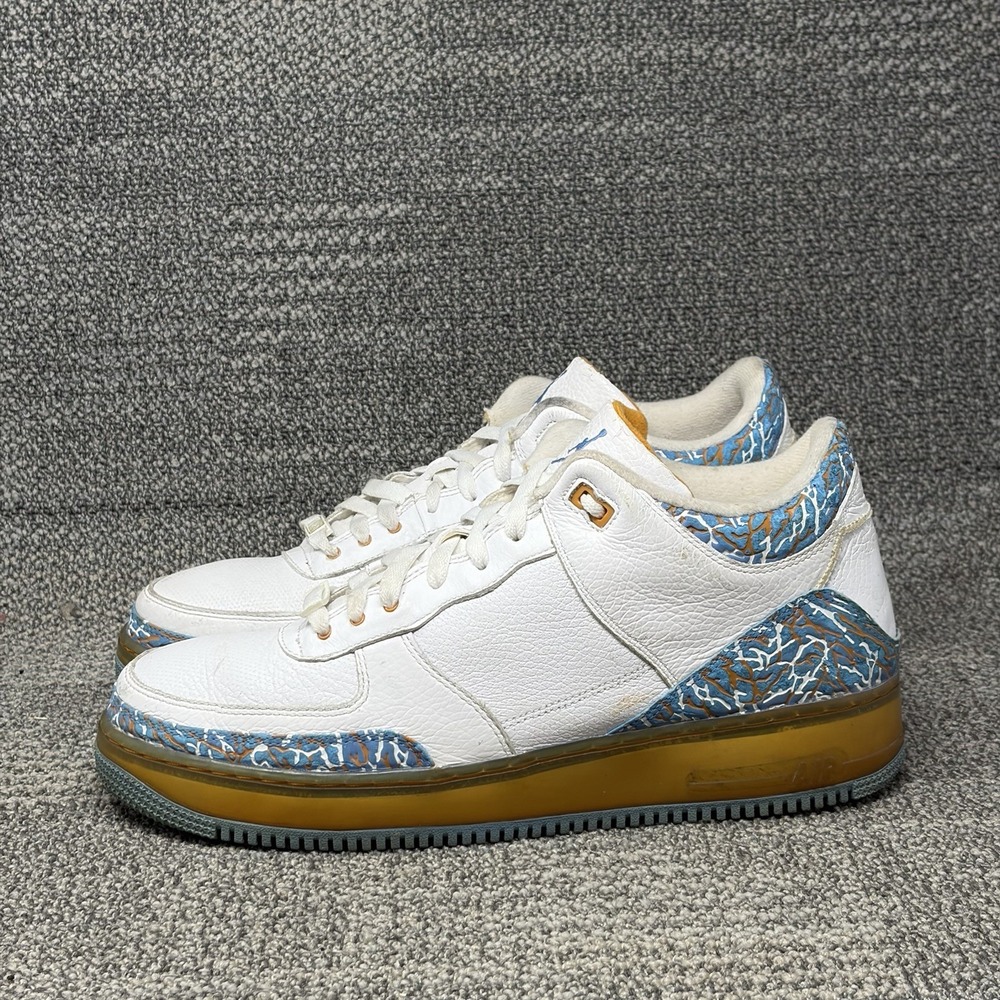 Air Jordan Fusion 3 AJF3 323626-141 2008 White Blue Men's Approx 12 AS IS